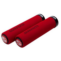 Mansoane bicicletă SRAM Locking Grips Foam 129mm - roșu-negru