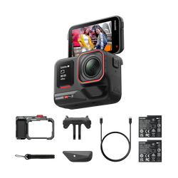 Cameră de acțiune Insta360 Ace Pro 2 Xplorer Bundle, dublă baterie - Slate Gray