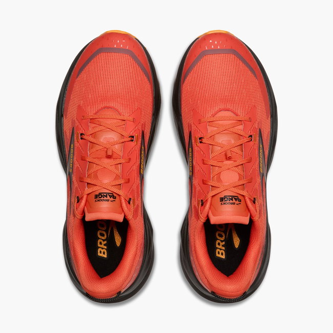Pantofi alergare trail Brooks Range bărbați - roșu-portocaliu cu negru