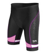 Pantaloni scurți triatlon TYR Competitor 8" damă - negru cu mov