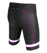 Pantaloni scurți triatlon TYR Competitor 8" damă - negru cu mov