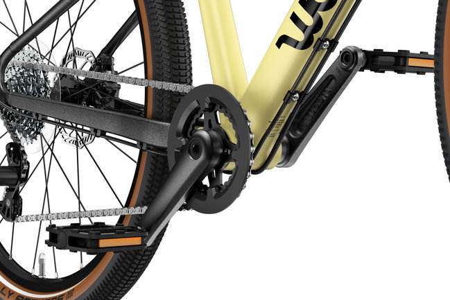 Bicicleta copii Woom 6 Explore cu roti 26" galben Mellow Yellow