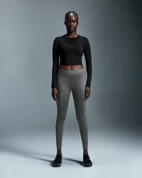 Bluză sport On Studio Long-T Crop W - negru | mânecă lungă