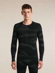 Bluza de corp Merino Icebreaker 260 Vertex LS Crewe - negru Black/Obsidian, mărime L
