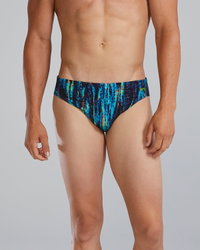 Slip înot bărbați TYR Durafast Elite - albastru curcubeu/negru | rezistent clor
