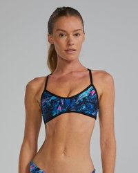 Costum înot bikini femei TYR Durafast Elite Trinityfit Top Marmaris - albastru/roz | rezistent clor