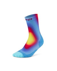 Șosete compresie CEP Run Edition Gradient 5.0 Mid Cut W - albastru/galben