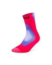 Șosete compresie CEP Run Edition Gradient 5.0 Mid Cut W - roz/albastru