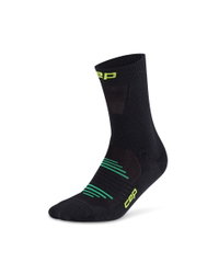 Șosete compresie alergare CEP Pro Run Ultralight Mid Cut - negru | ultraușoare