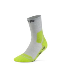 Șosete compresie hiking CEP Hiking Light Cushion Mid Cut - gri/lime acid