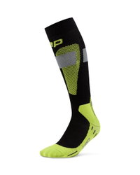 Șosete compresie schi CEP Ski Merino 3.0 - negru/lime | compresie schi