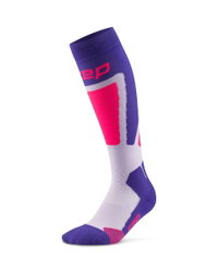 Șosete compresie schi femei CEP Ski Thermo 4.0 - mov/roz | compresie schi