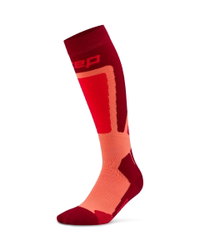 Șosete compresie schi femei CEP Ski Thermo 4.0 - roșu/coral | compresie schi