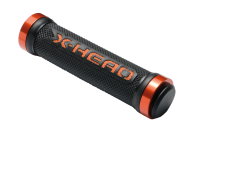 Manșon Bikefun X-Head Lock On negru-portocalie 130mm - Hy-536XOO