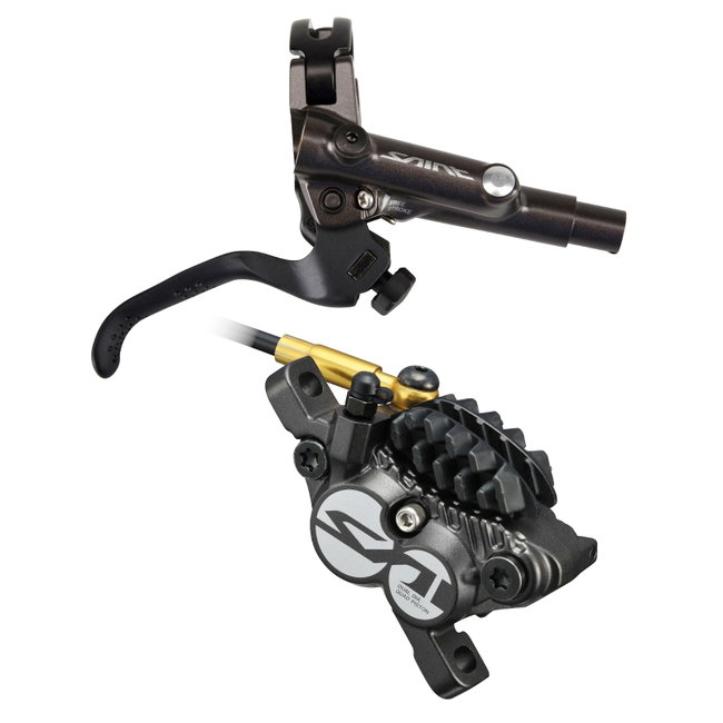 Frana Disc Hidraulica SHIMANO Saint BL-M820-B (L) + BR-M820 (F) | Placute Metalice w/Fin