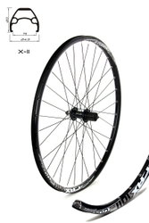 Roata Spate CROSSER X11 32H 27.5'' - Frana disc (CenterLock) cu Butuc Shimano AFHTX5058BZB | capsata