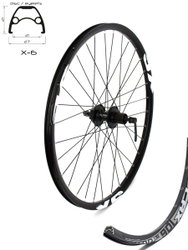 Roata Spate CROSSER X6 32H 26'' QR - Frana disc (CenterLock) cu Butuc Shimano AFHTY5057BZBL | capsata