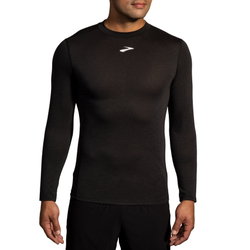 Brooks High Point Long Sleeve – Bluză de alergare trail cu mânecă lungă, lână merinos - Negru