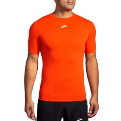 Brooks High Point Short Sleeve – Tricou de alergare trail, lână merinos - Roșu (685)