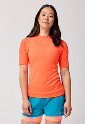 Brooks High Point Short Sleeve W – Tricou de alergare trail, lână merinos - Roșu