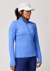 Brooks Dash 1/2 Zip 2.0 W – Bluză de alergare cu fermoar scurt - Albastru (483)