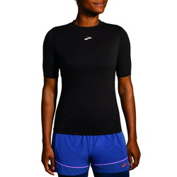 Brooks High Point Short Sleeve W – Tricou de alergare trail, lână merinos - Negru