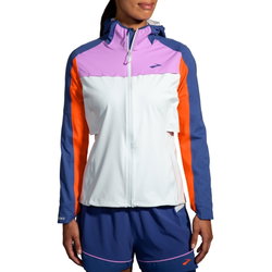 Brooks High Point Waterproof Jacket W – Geacă impermeabilă de alergare trail - Albastru/alb