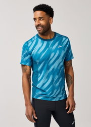 Brooks Atmosphere Short Sleeve 3.0 – Tricou de alergare ușor cu protecție UV - Albastru (416)