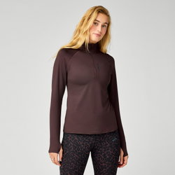 Brooks Dash 1/2 Zip 3.0 W – Bluză de alergare cu fermoar scurt - Maro