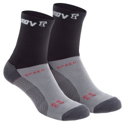 INOV8 Speed Sock High – Șosete de alergare cu compresie ușoară, 2 perechi - Negru