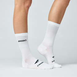Brooks Run-In Crew Sock 3-pack – Șosete de alergare, set 3 perechi - Alb