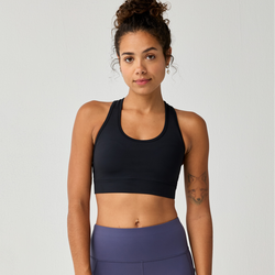 Brooks Dash Padded Bra W – Bustieră sport cu susținere medie, cu cupe - Negru