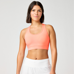 Brooks Dash Padded Bra W – Bustieră sport cu susținere medie, cu cupe - Portocaliu