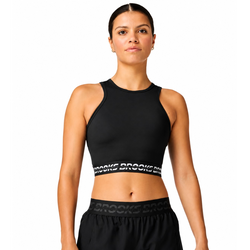 Brooks PR Elite Crop Tank W – Top scurt de concurs - Negru