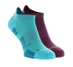 INOV8 TrailFly Sock Low W – Șosete de alergare trail scurte, 2 perechi - Mov