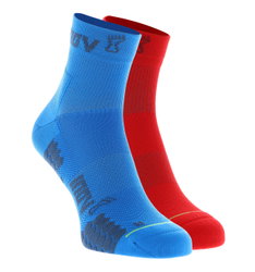 INOV8 TrailFly Sock Mid – Șosete de alergare trail, 2 perechi - Albastru