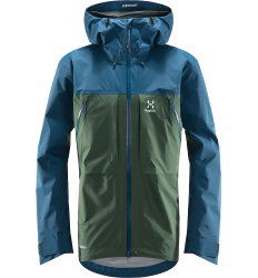 Haglöfs Vassi Touring GTX Jacket – Geacă GORE-TEX 3 straturi pentru tură de schi - Verde/albastru