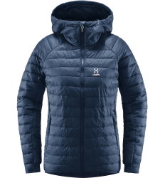 Haglöfs Spire Mimic Hood W – Geacă izolată Mimic cu glugă - Albastru închis Tarn Blue Solid