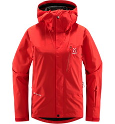 Haglöfs Astral GTX Jacket W – Geacă impermeabilă GORE-TEX pentru schi și munte - Roșu Poppy Red