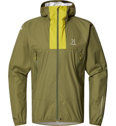 Haglöfs L.I.M Proof Jacket – Geacă impermeabilă ultraușoară - Verde Olive green/Aurora