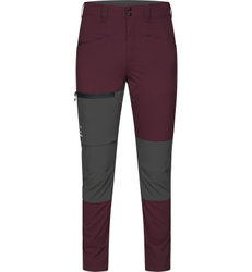 Haglöfs Lite Slim Pant W – Pantaloni outdoor ușori de vară - Roșu închis/gri
