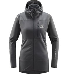 Haglöfs L.I.M Mid Fast Hood W – Hanorac strat intermediar ultraușor - Gri închis Magnetite