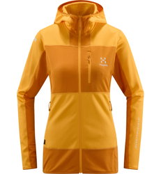 Haglöfs L.I.M Mid Fast Hood W – Hanorac strat intermediar ultraușor - Galben Sunny Yellow/Desert Yellow