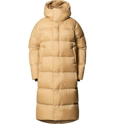 Haglöfs Long Down Parka W – Parka lungă din puf - Bej Sand