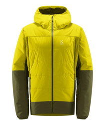Haglöfs Mimic Silver Hood – Geacă izolată Mimic Silver cu glugă - Verde Olive green/Aurora