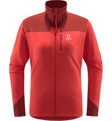 Haglöfs ROC Spitz Mid Jacket W – Geacă strat intermediar tehnic - Roșu Poppy Red/Corrosion