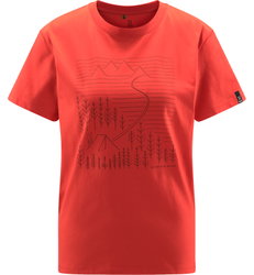 Haglöfs Camp Tee W – Tricou din bumbac organic - Roșu Poppy Red