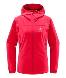 Haglöfs Natrix Softshell Hood W – Geacă softshell cu glugă - Roșu