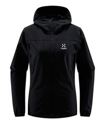 Haglöfs Natrix Softshell Hood W – Geacă softshell cu glugă - Negru True Black