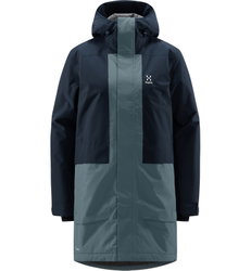 Haglöfs Salix PROOF Mimic Parka W – Parka izolată impermeabilă - Albastru închis/albastru Tarn Blue/Steel Blue